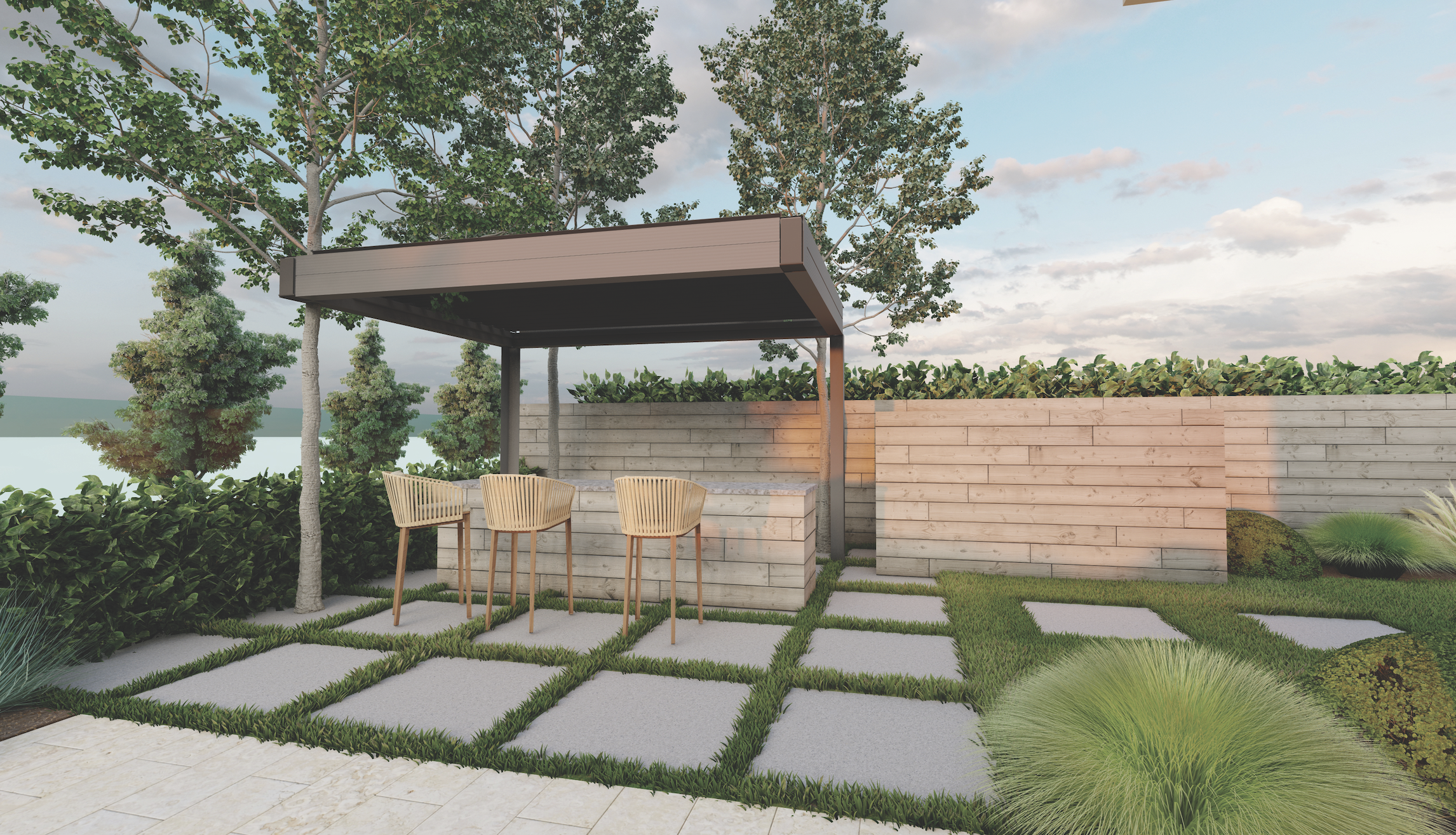 A Greener Tomorrow's rendering of a residential outdoor space