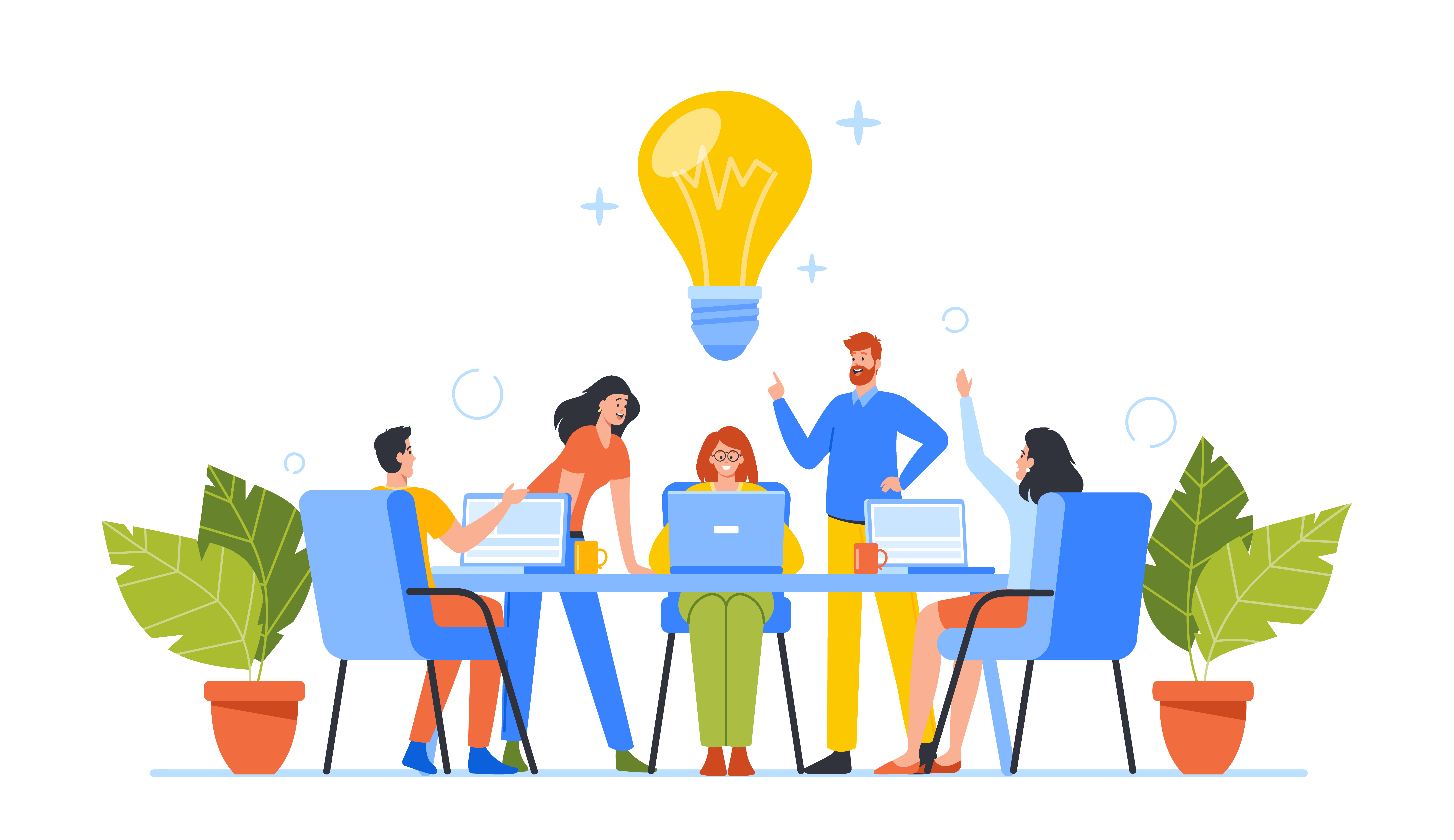Assemble a "Change Team" illustration for Jay Worth's part two article on Change Management