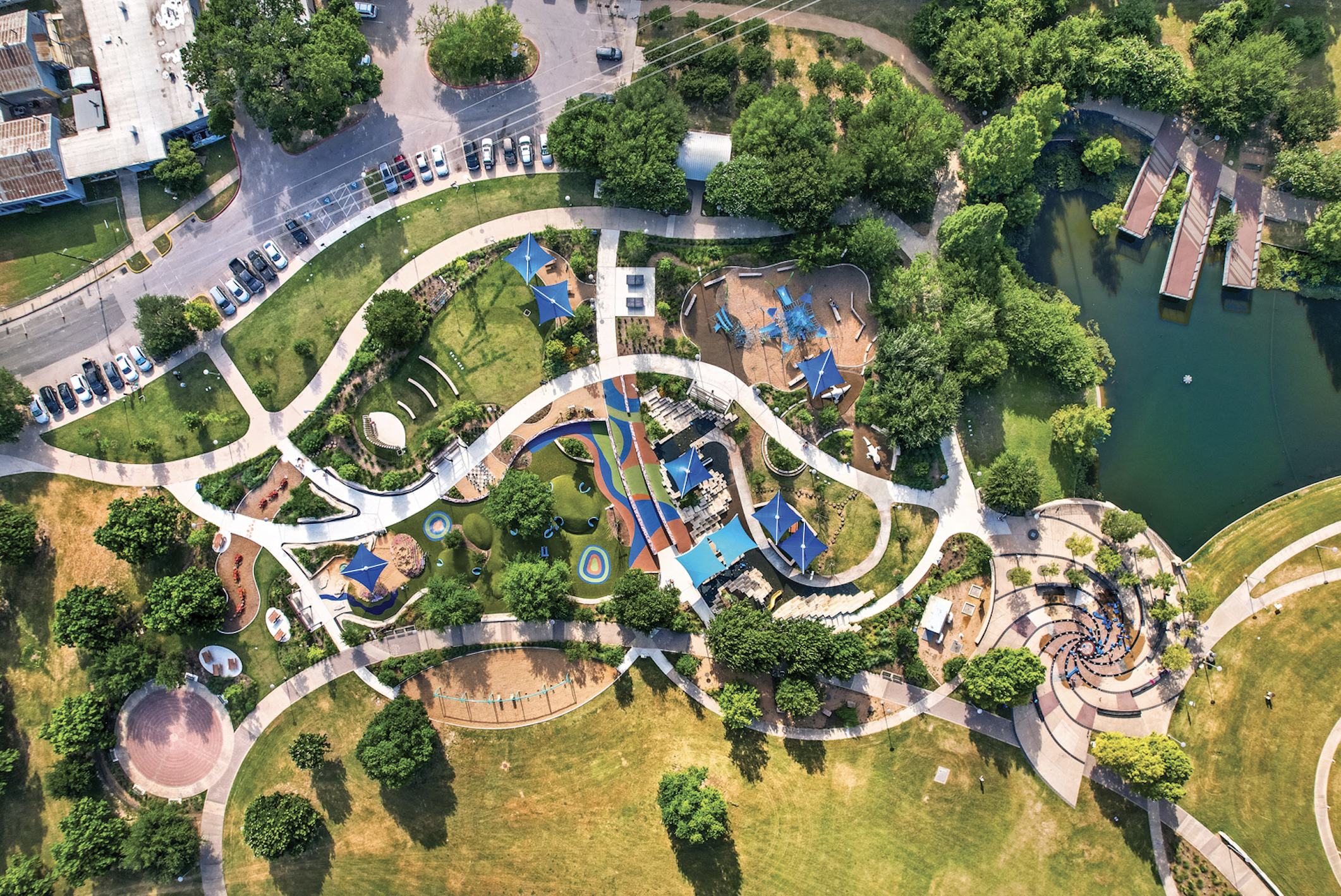Aerial View of Park