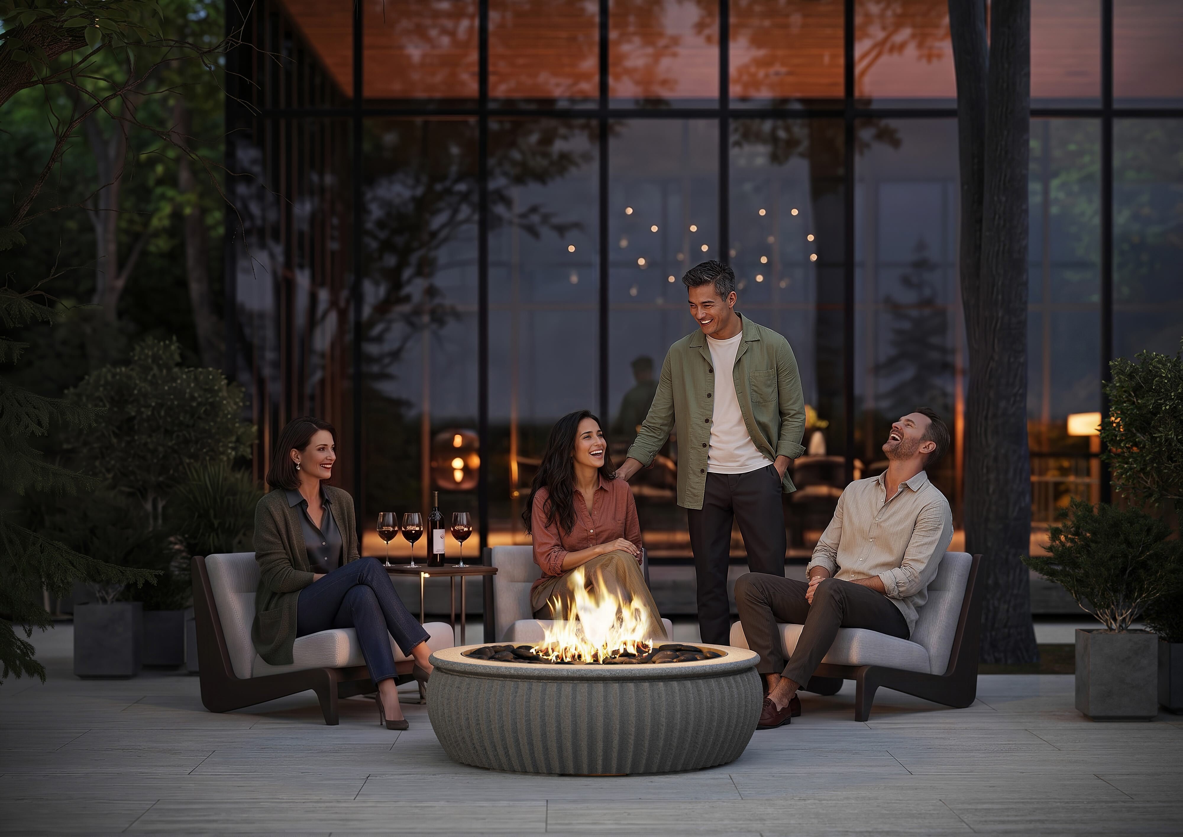 Lily With People_Luxury Midwest Residential patio_Horizontal