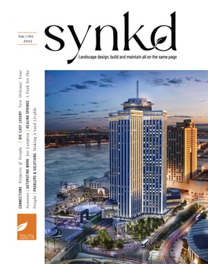 The first publication of the newly rebranded magazine, SYNKD, features the renovated Four Seasons hotel in New Orleans, Louisiana.