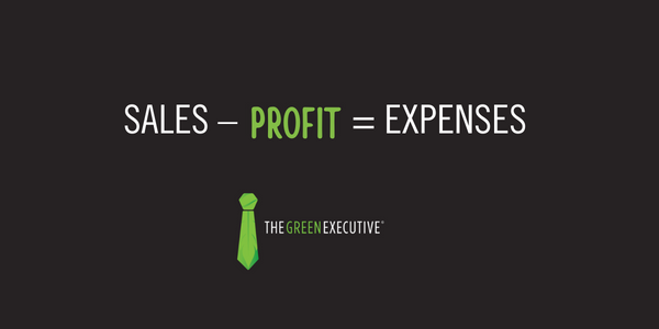 Sales minus Profit equals Expenses from The Green Executive