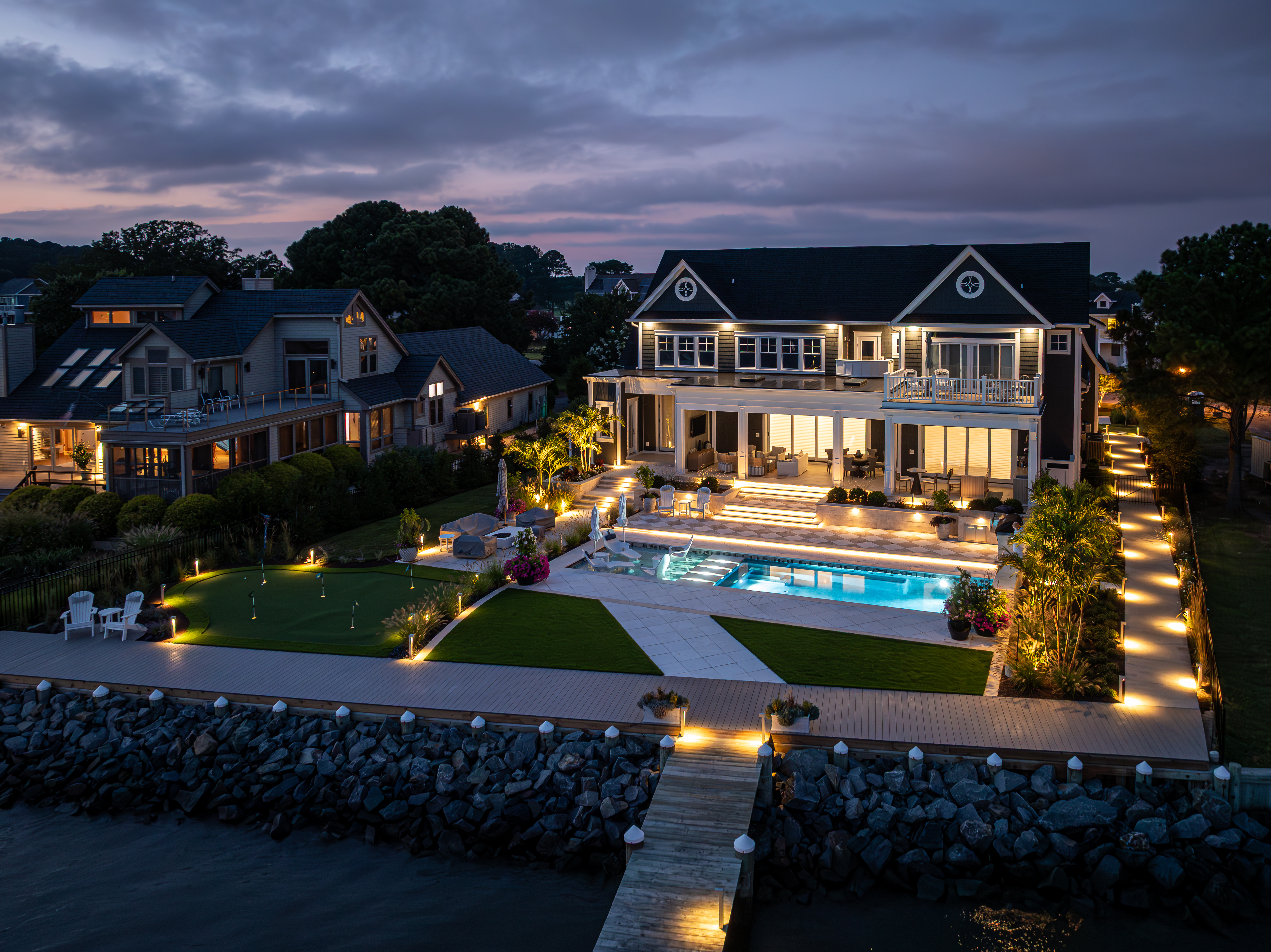 Setting a New Coastal Standard: How Integrated Lighting Shapes a Landscape-First Rehoboth Bay Residence